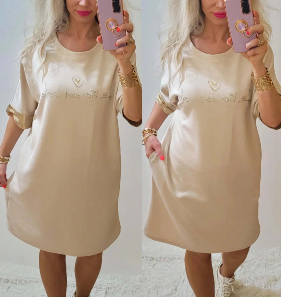 Dámské šaty VIVIAN béžová