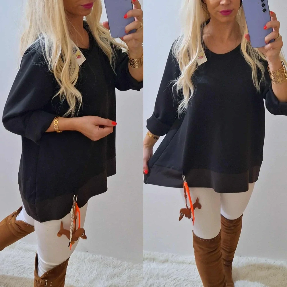 Dámská máslová(jemná) mikina/halenka HAFI s přívěskem