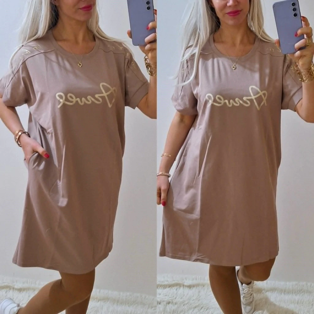 Dámská tunika/šaty EYVA cappuccino