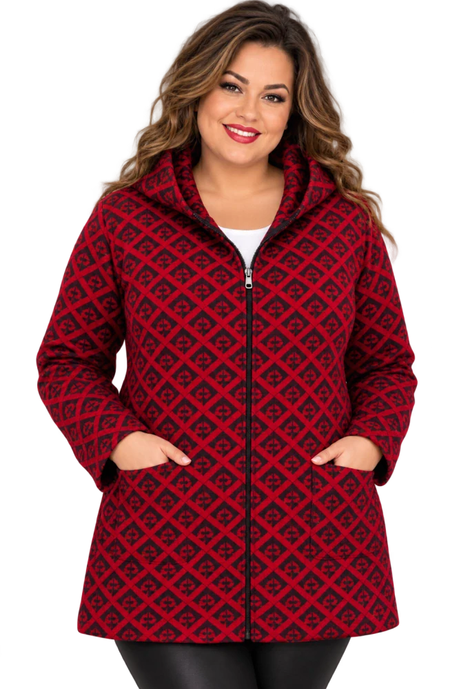 Dámský svetrový kabátek ELÍSA s kapucí