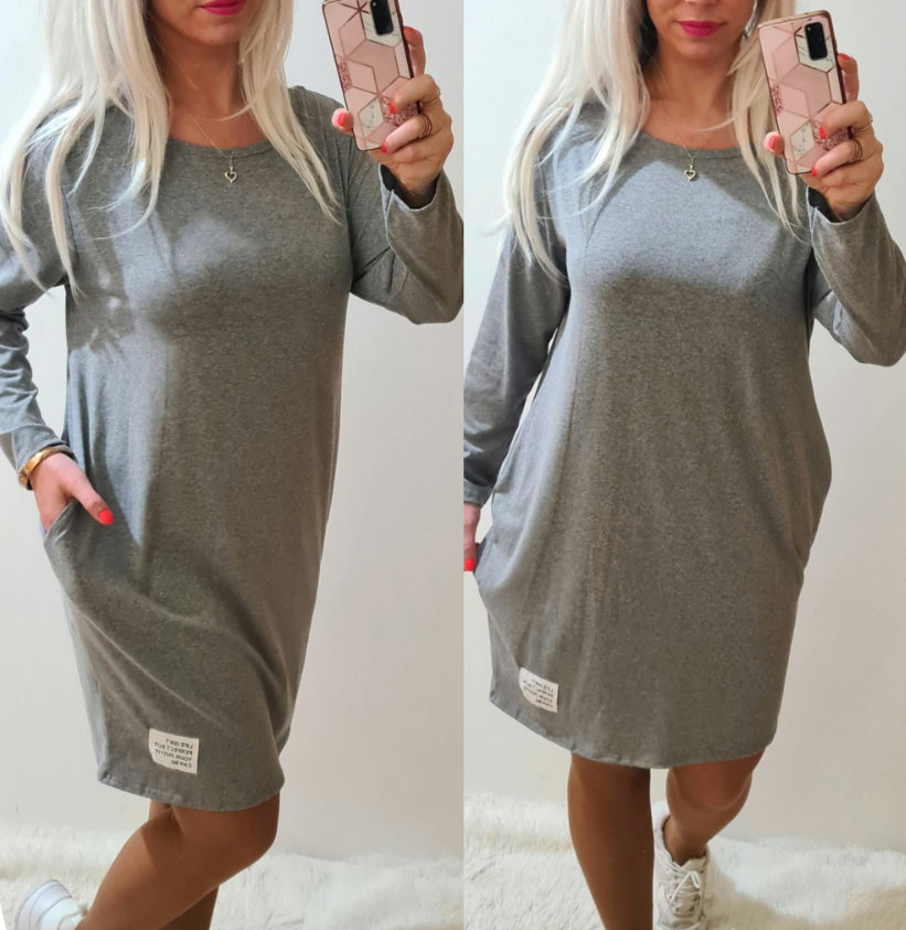 Dámské šaty ROJANA šedá