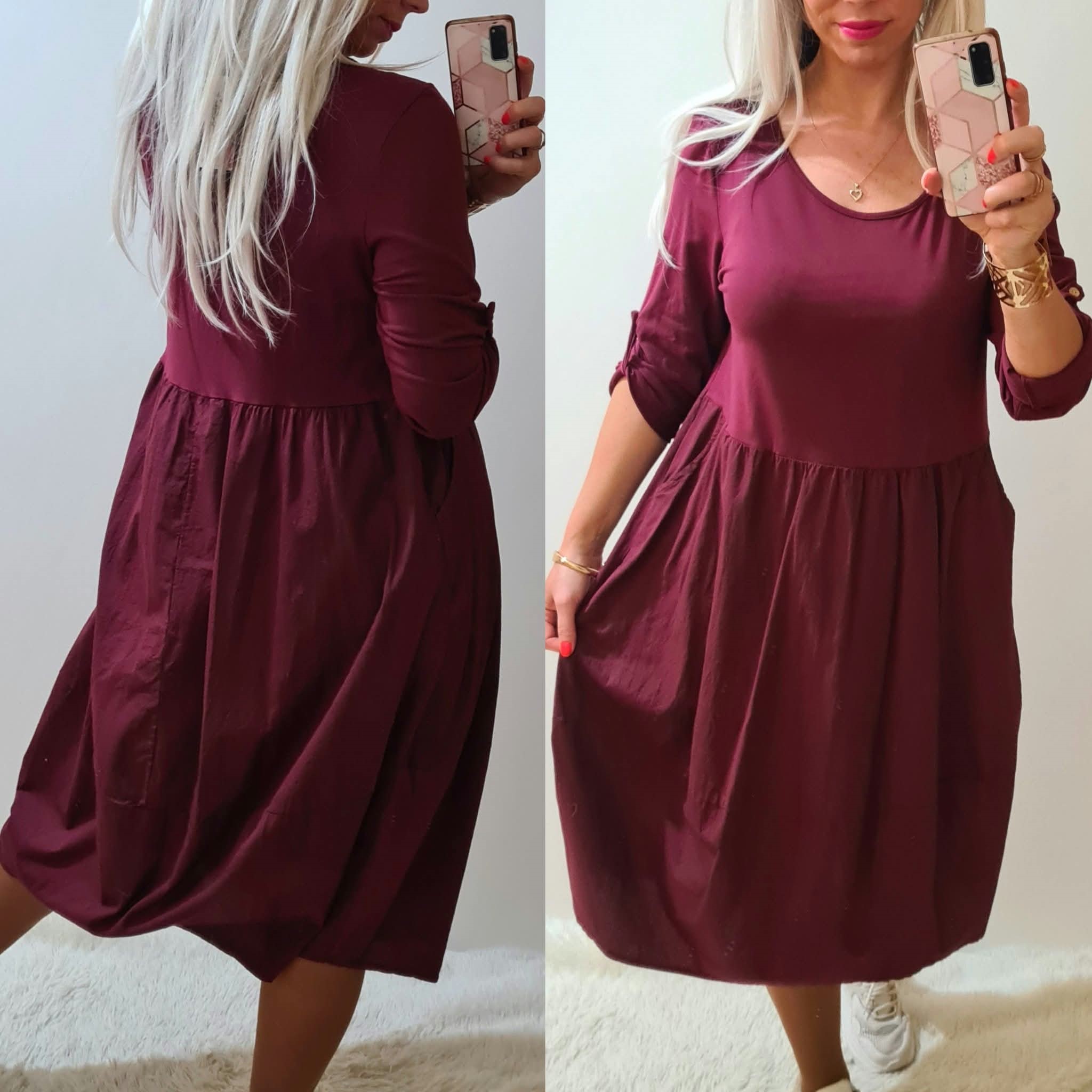 Dámské šaty NATY bordó