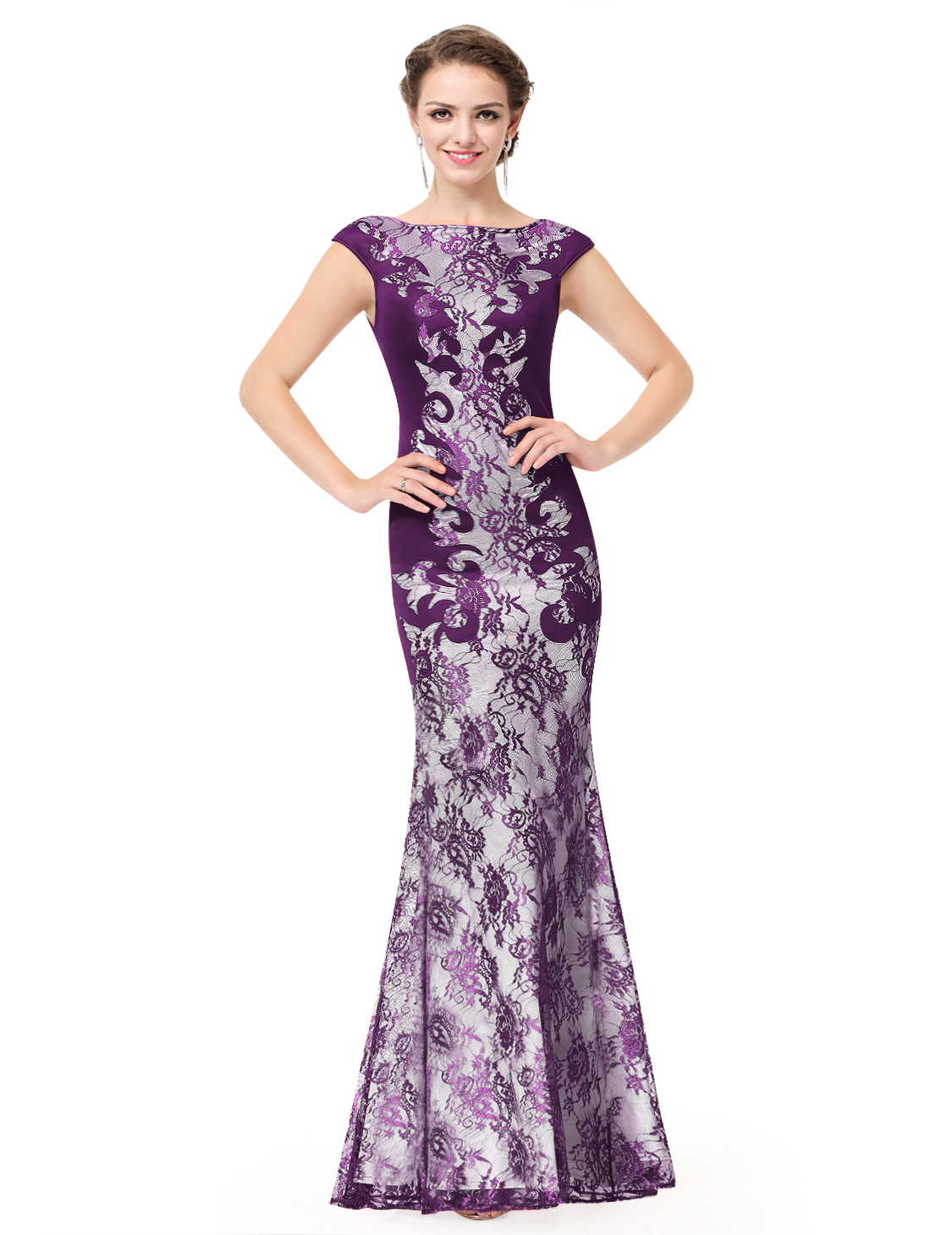 Plesové a společenské šaty Ever Pretty fialová