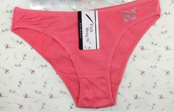 Dámské kalhotky s motýlkem růžové