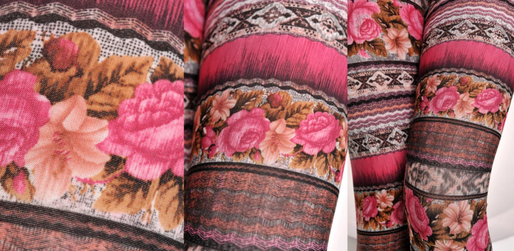 Dámské legíny s květinoVým vzorem