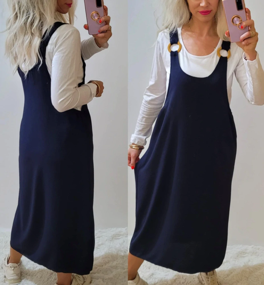 Dámské laclové šaty MONA + tričko s dlouhým rukávem černá 