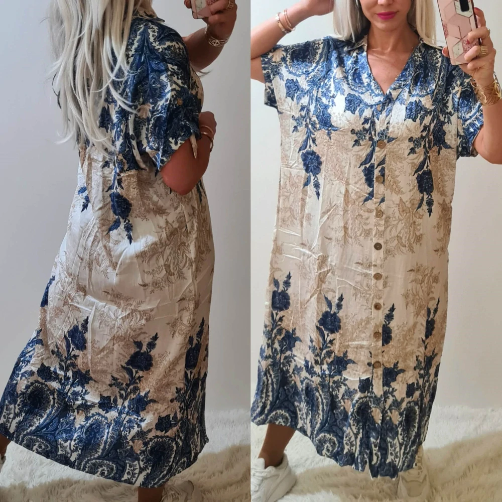 Dámské košilové propínací šaty JENNY červená