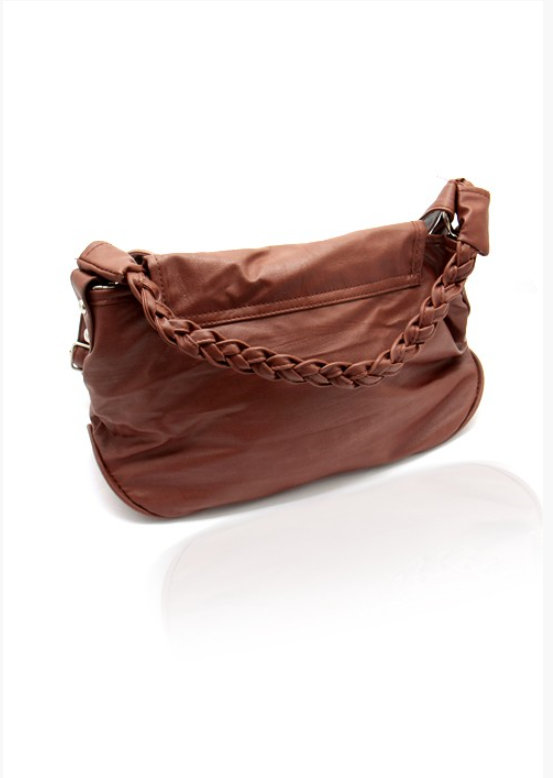 Dámská kabelka s mašlí hnědá