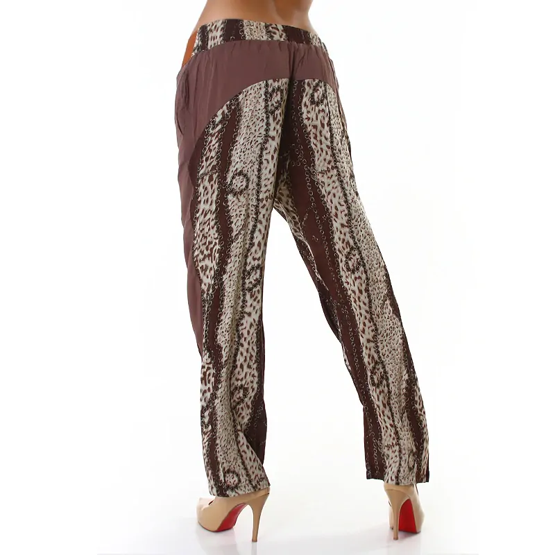 Dámské lehké kalhoty hnědá