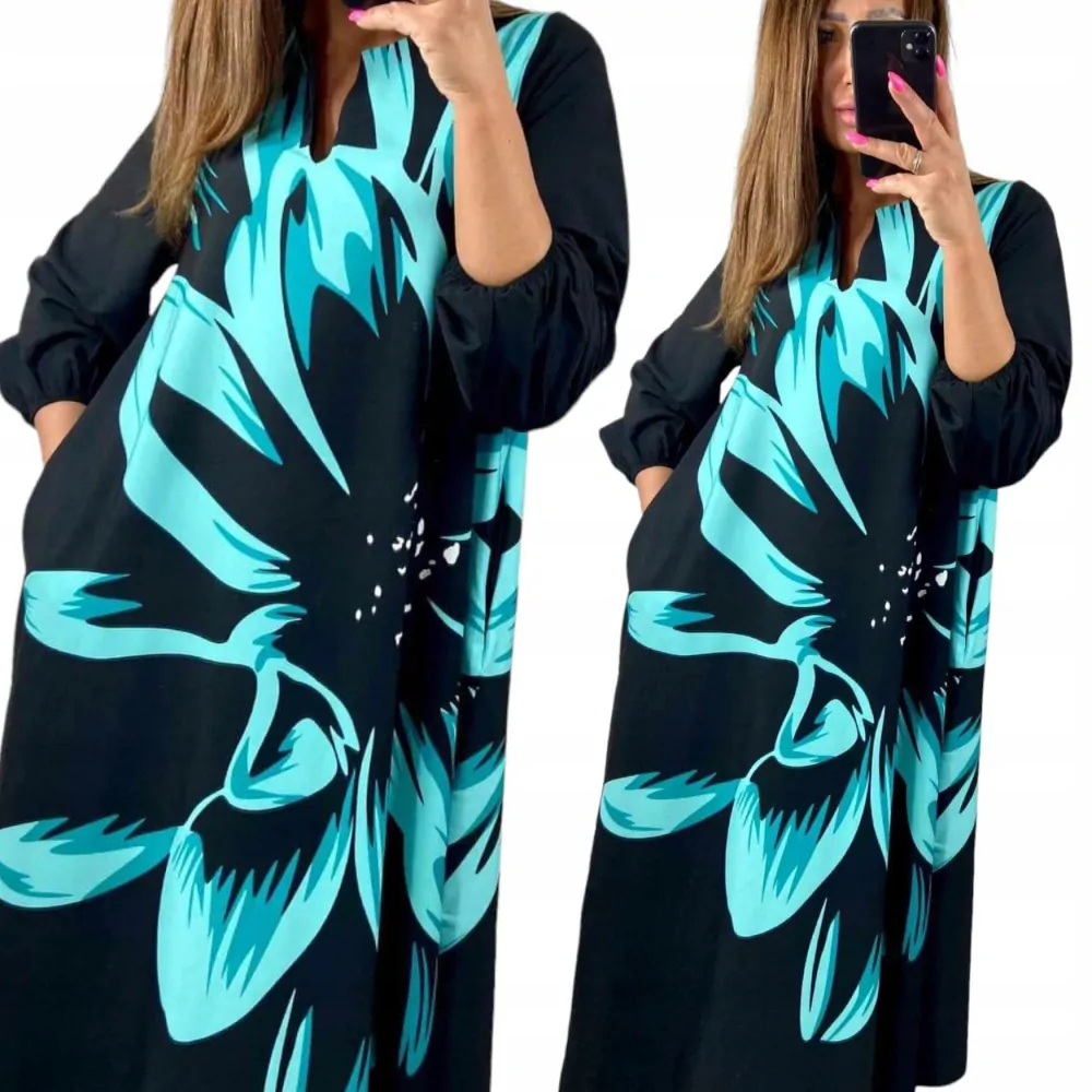 Dámské košilové dlouhé šaty GENESY mint