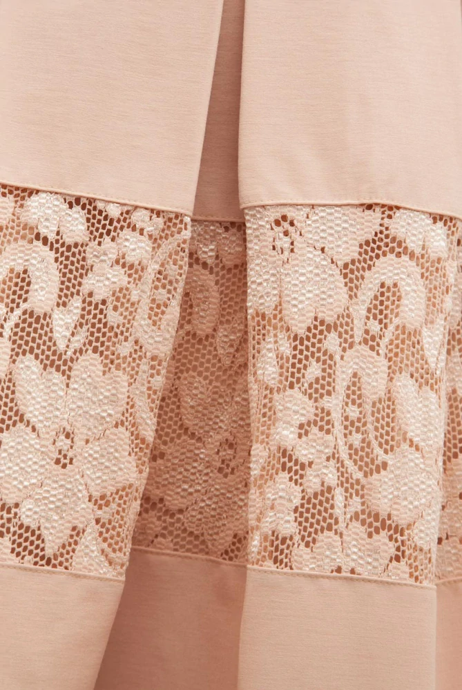 Dámské šaty krátké s krajkou LADA starorůžová