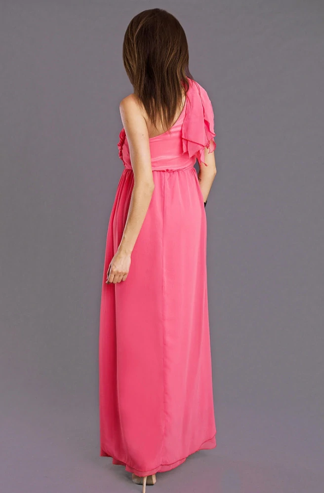 Dlouhé společenské šaty EVA & LOLA růžové