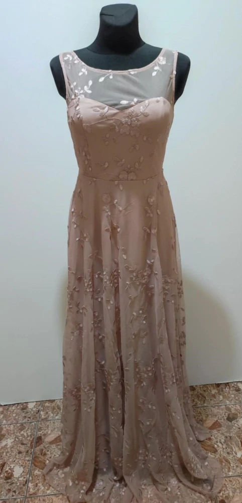 Dámské dlouhé společenské šaty ALMA růžová