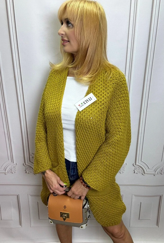 Dámský pletený svetr/kardigan ERIN fuchsia