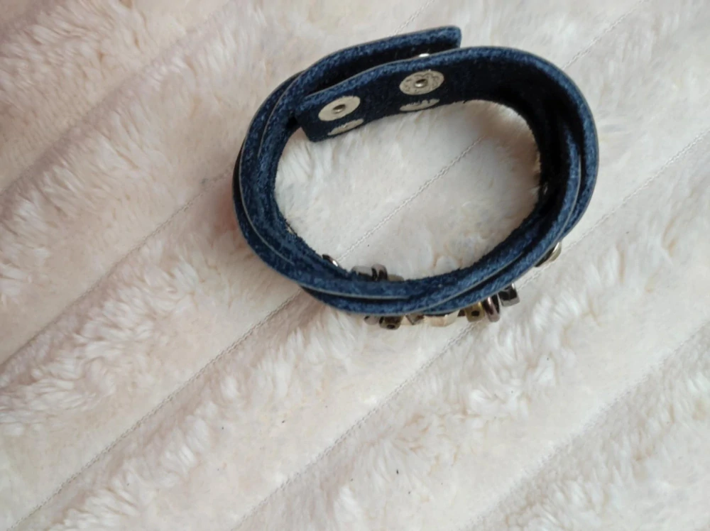 Dámský kožený náramek Styl: Punk