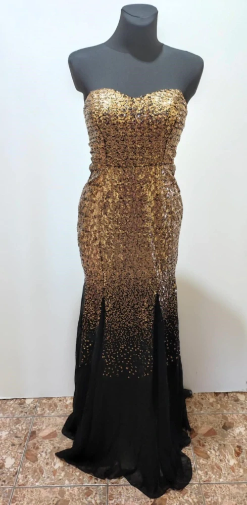 Dámské plesové šaty s flitry černá