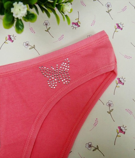 Dámské kalhotky s motýlkem růžové