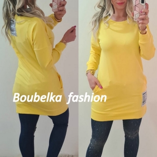 Dámská tunika LEKTRA s nášivkou žlutá