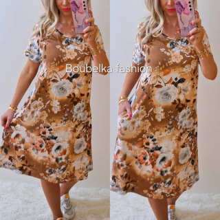 Dámské šaty RÓZKA camel