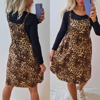 Dámské laclové šaty LEOPARD + tričko
