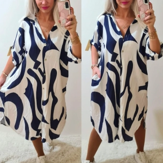 Dámská propínací dlouhá košile/šaty ERIKA 