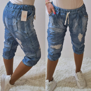 Dámské mačkané kraťasy ZOJA modré
