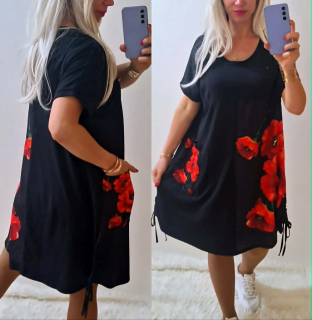 Dámské šaty/tunika MÁKY s kapsou černá