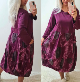 Dámské šaty ALINA vínová